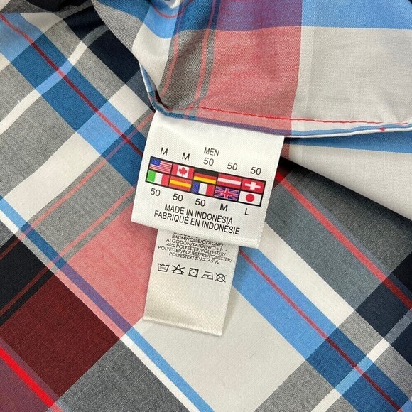 NWT Spyder Men's Crucial Short Sleeve Button Down Shirt Red Plaid Medium - Picture 10 of 14